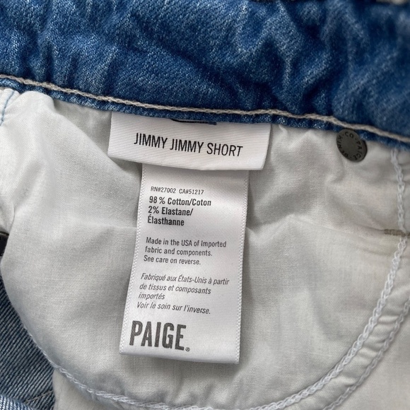 PAIGE Women's Jimmy Jimmy Shorts, Finnick Destructed Denim Shorts Size 28 - Picture 8 of 11